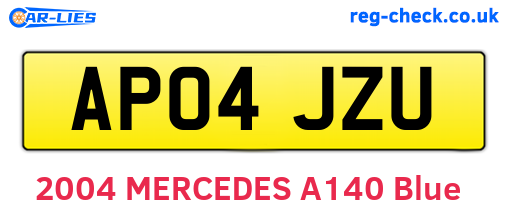 AP04JZU are the vehicle registration plates.