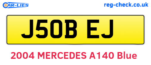 J50BEJ are the vehicle registration plates.