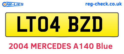 LT04BZD are the vehicle registration plates.