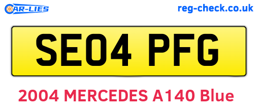 SE04PFG are the vehicle registration plates.