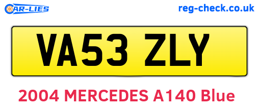 VA53ZLY are the vehicle registration plates.