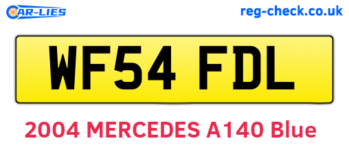 WF54FDL are the vehicle registration plates.