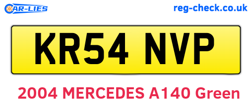 KR54NVP are the vehicle registration plates.