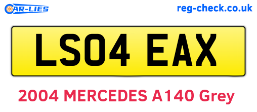 LS04EAX are the vehicle registration plates.