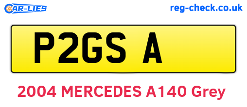 P2GSA are the vehicle registration plates.