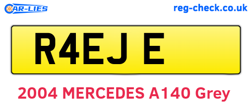 R4EJE are the vehicle registration plates.