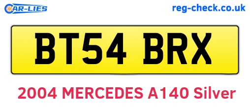 BT54BRX are the vehicle registration plates.