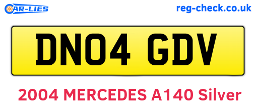 DN04GDV are the vehicle registration plates.