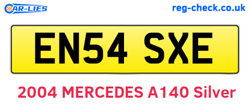 EN54SXE are the vehicle registration plates.