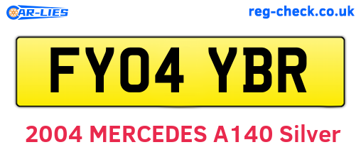 FY04YBR are the vehicle registration plates.