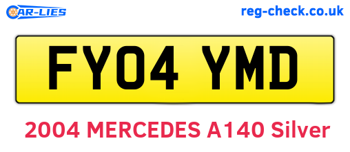 FY04YMD are the vehicle registration plates.
