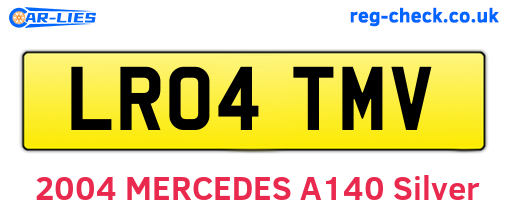 LR04TMV are the vehicle registration plates.