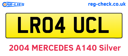 LR04UCL are the vehicle registration plates.