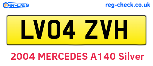 LV04ZVH are the vehicle registration plates.
