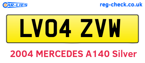 LV04ZVW are the vehicle registration plates.
