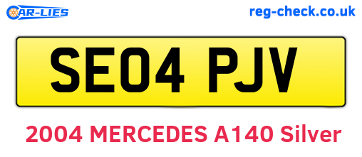 SE04PJV are the vehicle registration plates.