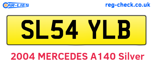 SL54YLB are the vehicle registration plates.
