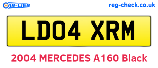 LD04XRM are the vehicle registration plates.