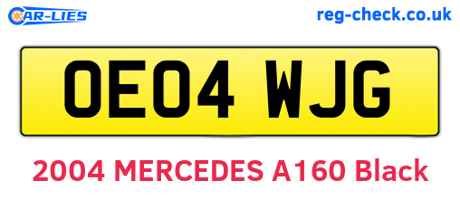 OE04WJG are the vehicle registration plates.
