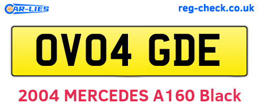 OV04GDE are the vehicle registration plates.