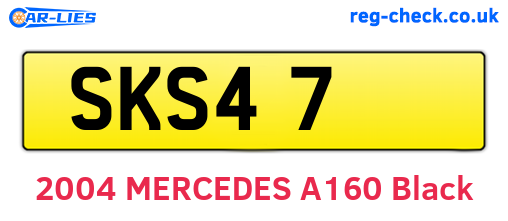 SKS47 are the vehicle registration plates.