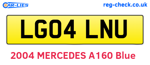 LG04LNU are the vehicle registration plates.