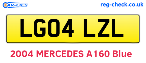 LG04LZL are the vehicle registration plates.