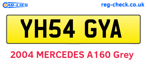 YH54GYA are the vehicle registration plates.