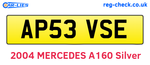 AP53VSE are the vehicle registration plates.