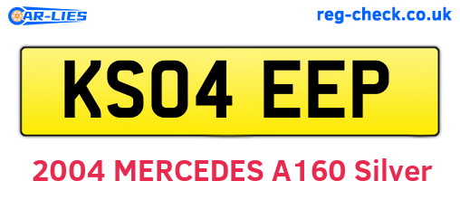 KS04EEP are the vehicle registration plates.