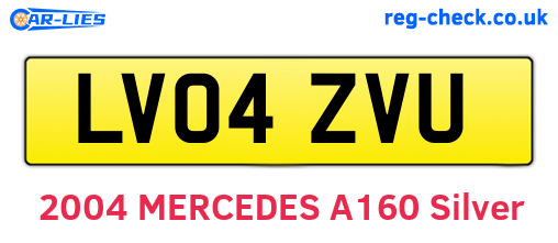 LV04ZVU are the vehicle registration plates.