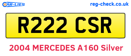 R222CSR are the vehicle registration plates.