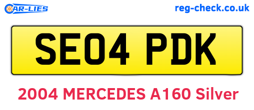 SE04PDK are the vehicle registration plates.
