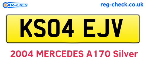 KS04EJV are the vehicle registration plates.