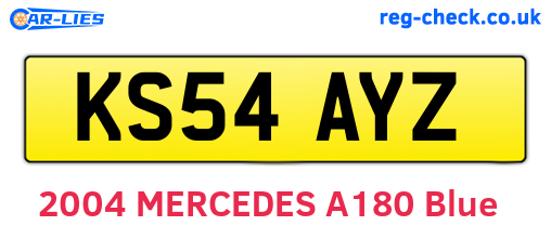 KS54AYZ are the vehicle registration plates.