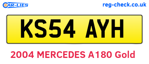 KS54AYH are the vehicle registration plates.
