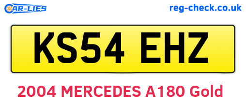 KS54EHZ are the vehicle registration plates.