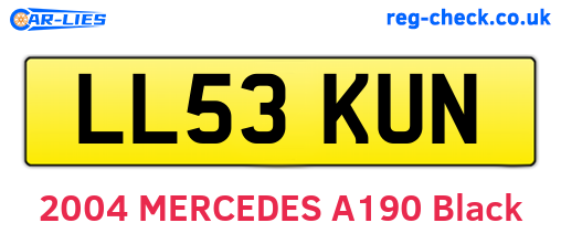 LL53KUN are the vehicle registration plates.
