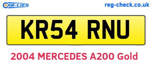 KR54RNU are the vehicle registration plates.