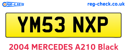 YM53NXP are the vehicle registration plates.