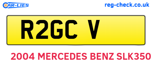 R2GCV are the vehicle registration plates.