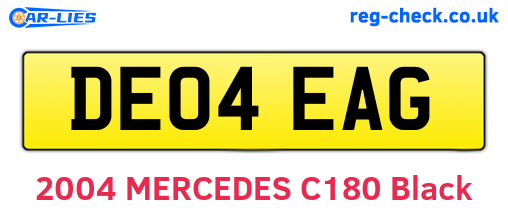 DE04EAG are the vehicle registration plates.