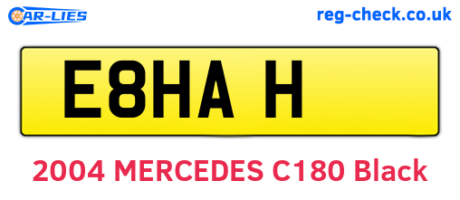 E8HAH are the vehicle registration plates.