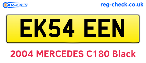 EK54EEN are the vehicle registration plates.
