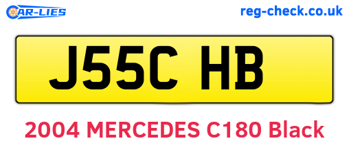 J55CHB are the vehicle registration plates.
