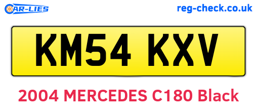 KM54KXV are the vehicle registration plates.