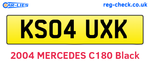 KS04UXK are the vehicle registration plates.