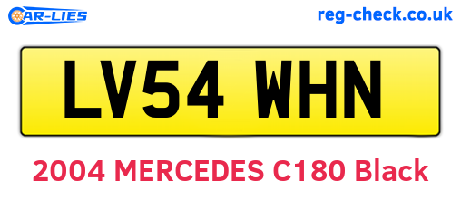 LV54WHN are the vehicle registration plates.