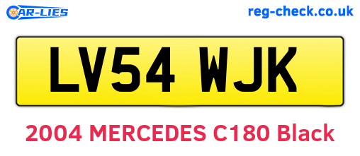 LV54WJK are the vehicle registration plates.