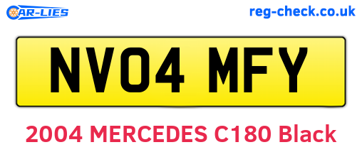 NV04MFY are the vehicle registration plates.